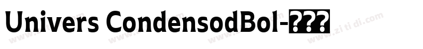 Univers CondensodBol字体转换